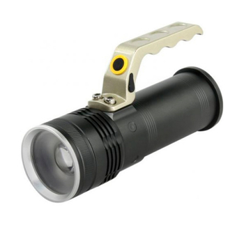 Аккумуляторный светодиодный фонарь Smartbuy CREE T6 10Вт с системой фок-ки луча, металлический с ручкой, IP54 - Магазин электрооборудования для дома ТурбоВольт